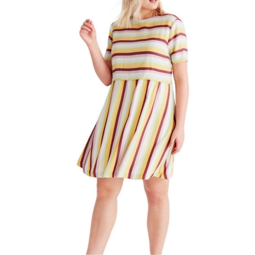 Playful Madewell Rainbow Stripe Dress